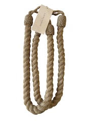 Laura Ashley Natural Jute Rope Tieback Pairs - Image 2 of 2