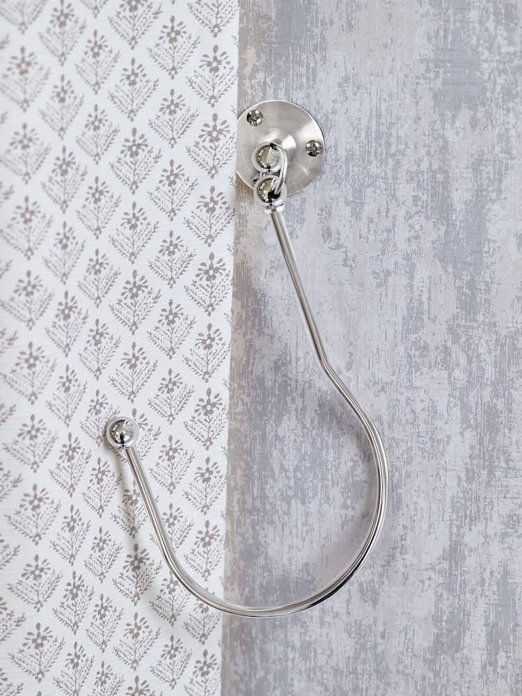 Laura Ashley Silver Set of Two Ball End Swing Holdbacks - Image 2 of 3