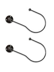 Laura Ashley Black Nickel Set of Two Curtain Holdbacks - Image 2 of 3