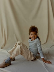 Stone Natural Wide Leg Cargo Trousers (3-16yrs) - Image 2 of 6