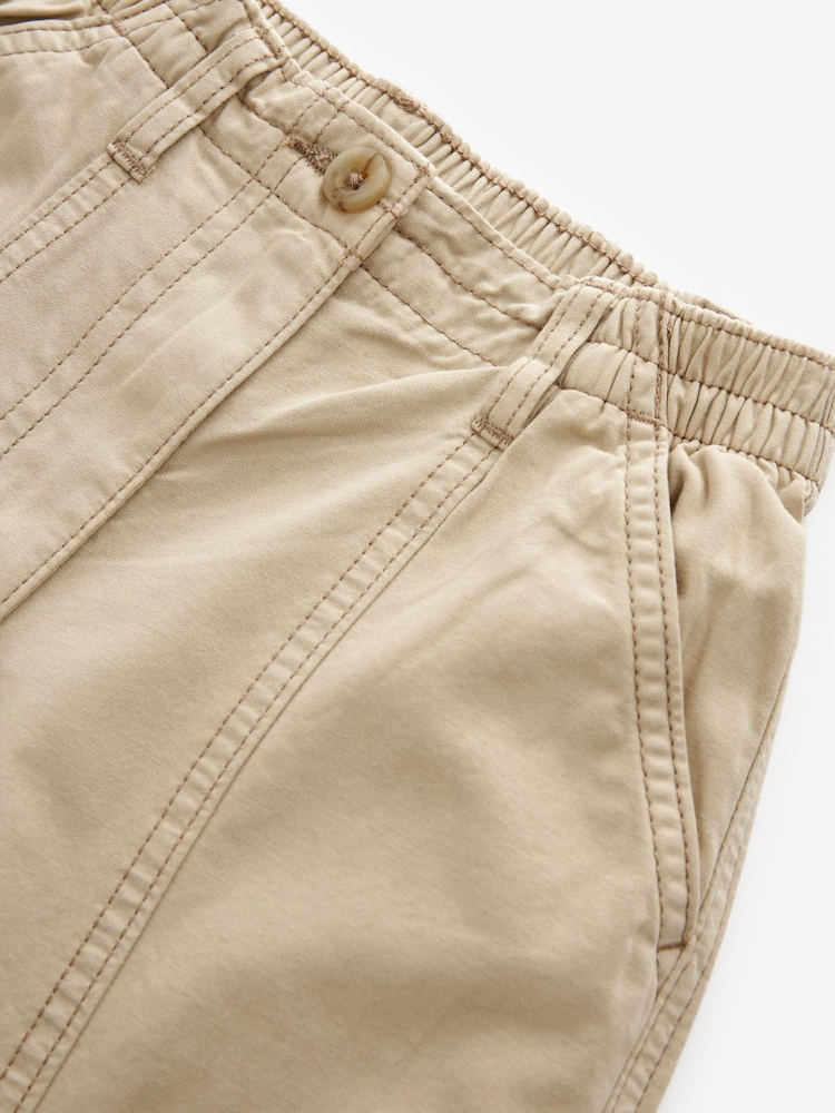 Stone Natural Wide Leg Cargo Trousers (3-16yrs) - Image 6 of 6