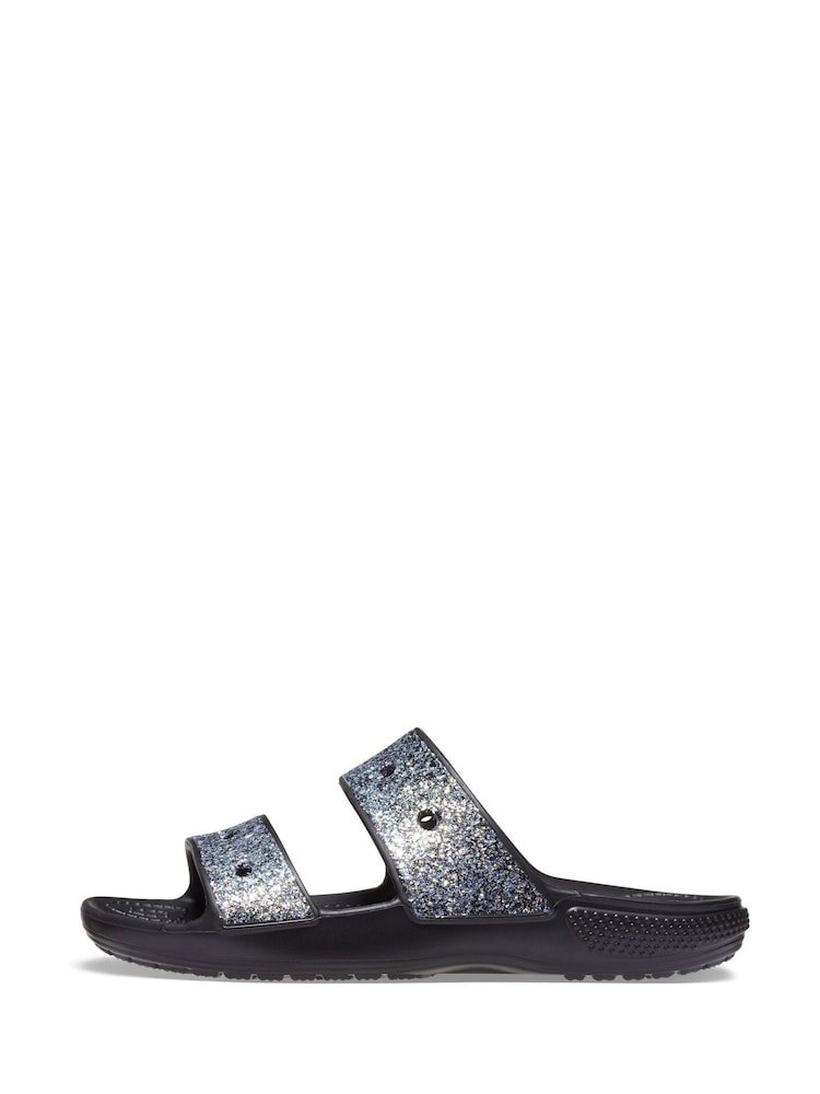 Noir - Sandales Crocs Classic Glitter - Image 2 de 7