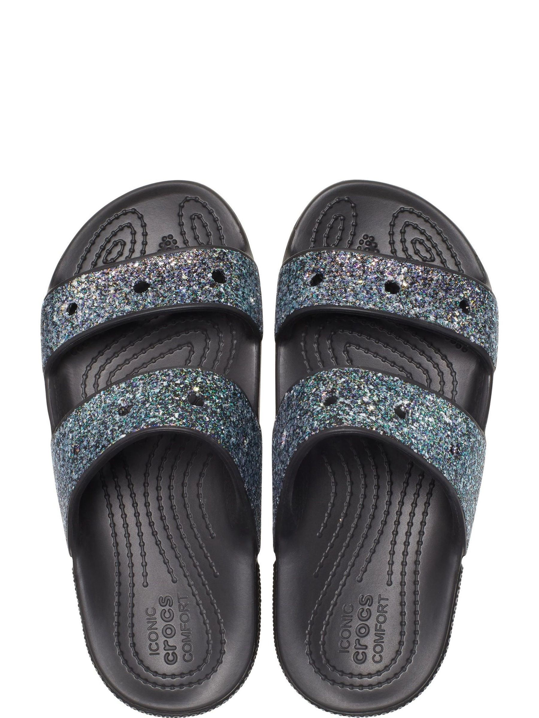 Buy Crocs Black Classic Glitter Sandals from Next Canada
