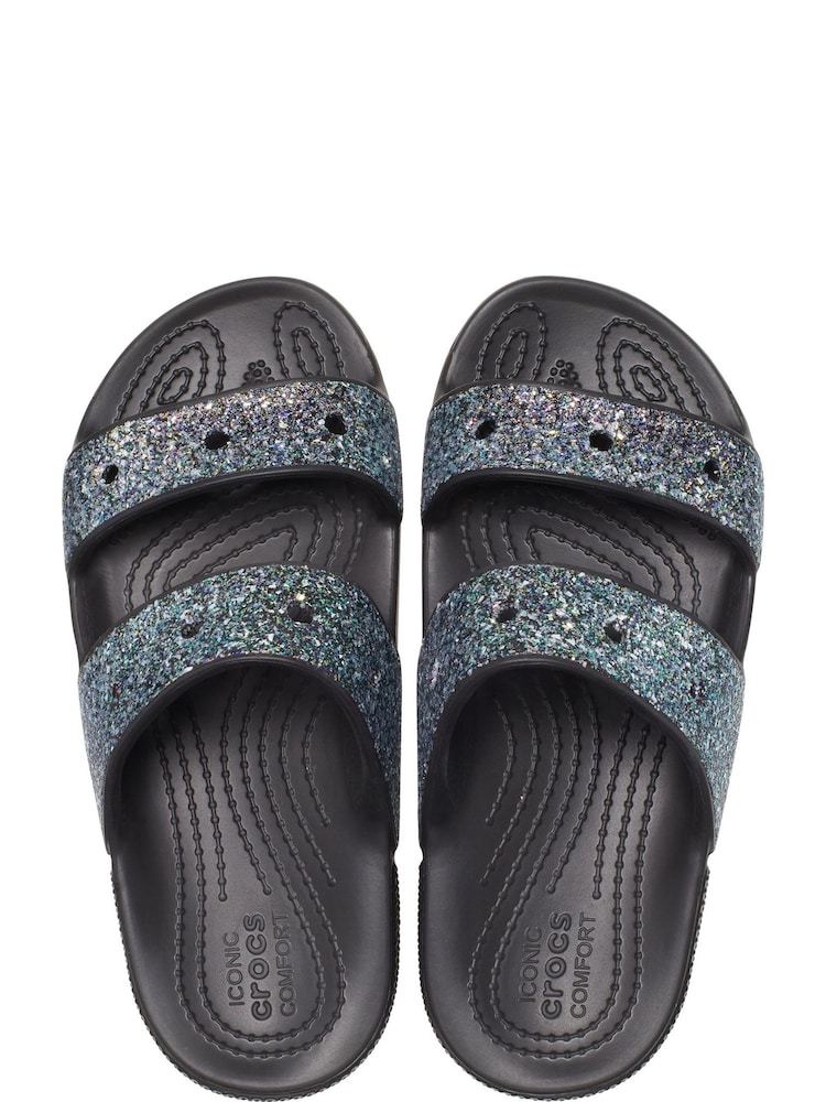 Noir - Sandales Crocs Classic Glitter - Image 4 of 7
