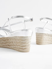 Silver Forever Comfort® Bling Multi Strap Wedges - Image 7 of 7