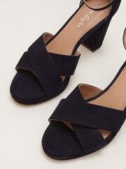 Phase Eight Blue Suede Platform Heels - Image 3 of 7