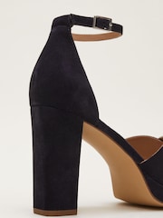 Phase Eight Blue Suede Platform Heels - Image 7 of 7