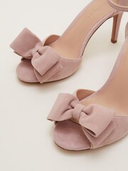 Phase Eight Pink Suede Bow Front Heels - Image 7 of 7