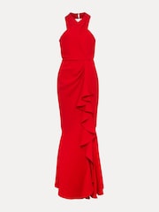 Phase Eight Red Pamela Ruffled Maxi Dress - Image 7 of 7