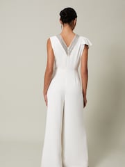 Phase Eight White Beaded Alexis Jumpsuit - Image 2 of 5