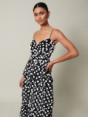 Phase Eight Black Polka Dot Avianna Tulle Maxi Dress - Image 3 of 6