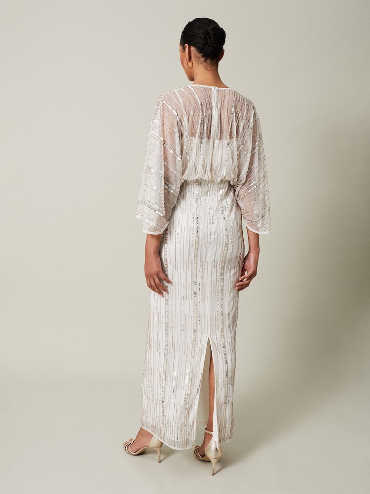 Phase Eight Cream Melanie Embellished Maxi Dress - Image 2 of 6 Phase Eight Cream Melanie Embellished Maxi Dress - Image 2 of 6