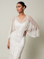 Phase Eight Cream Melanie Embellished Maxi Dress - Image 3 of 6