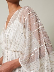 Phase Eight Cream Melanie Embellished Maxi Dress - Image 5 of 6