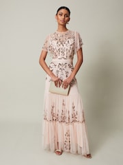 Phase Eight Pink Hilary Embellished Maxi Dress - Image 1 of 7