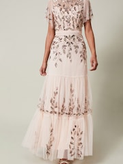 Phase Eight Pink Hilary Embellished Maxi Dress - Image 4 of 7