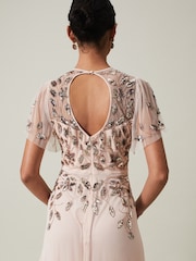 Phase Eight Pink Hilary Embellished Maxi Dress - Image 5 of 7