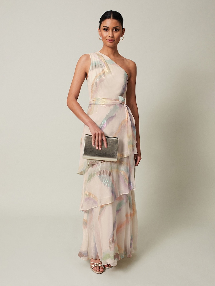 Phase Eight Cream Sonia One Shoulder Silk Maxi Dress - Image 1 of 6