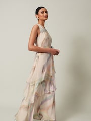 Phase Eight Cream Sonia One Shoulder Silk Maxi Dress - Image 3 of 6