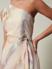 Phase Eight Cream Sonia One Shoulder Silk Maxi Dress - Image 5 of 6