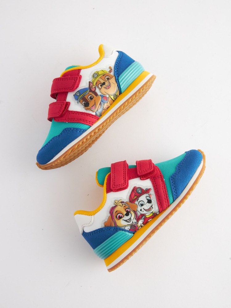 Paw Patrol Blue Colourblock Wide Fit (G) Double Strap Trainers - Image 1 of 6