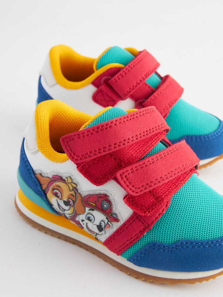Paw Patrol Blue Colourblock Wide Fit (G) Double Strap Trainers - Image 6 of 6