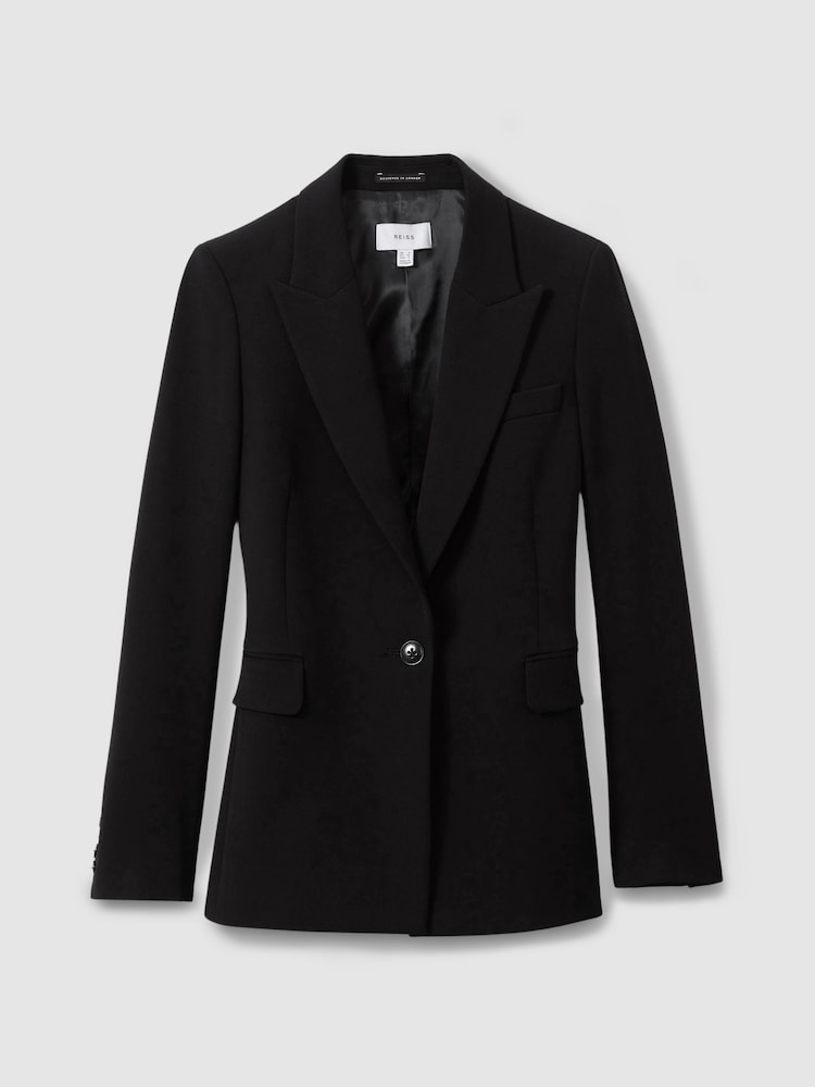 Reiss Black Gabi Tailored Single Breasted Suit Blazer - Image 2 of 7