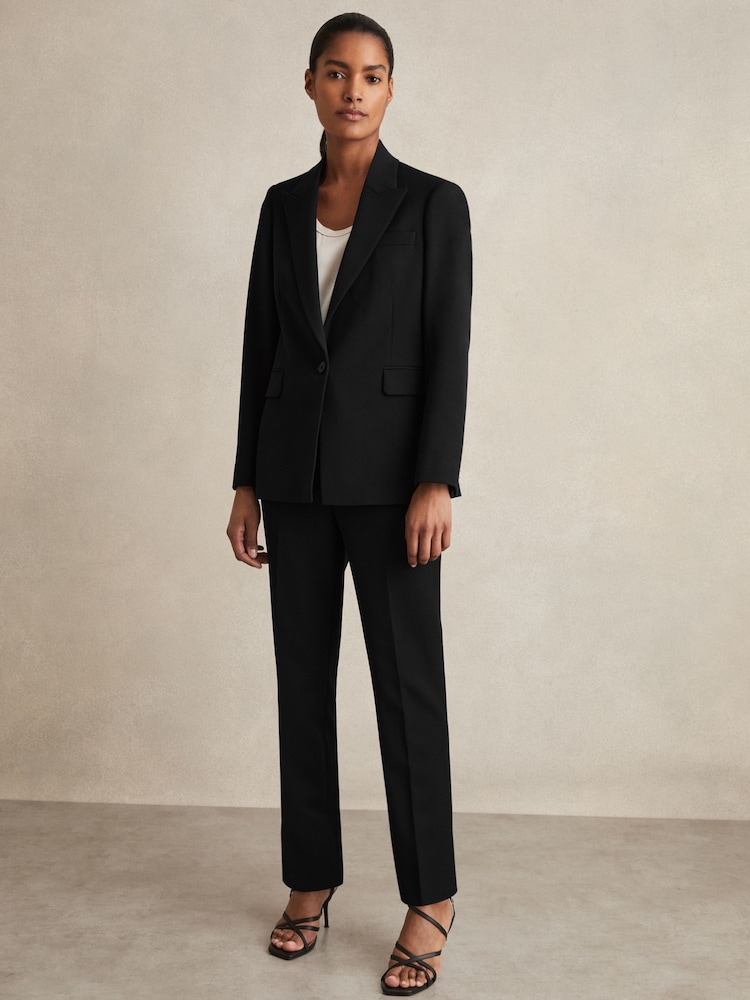Noir - Blazer de costume droit ajusté Reiss Gabie - Image 4 of 7