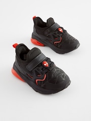 Black Spiderman Black Touch Fastening Trainers - Image 1 of 5