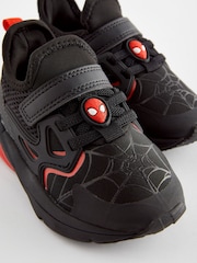 Black Spiderman Black Touch Fastening Trainers - Image 5 of 5