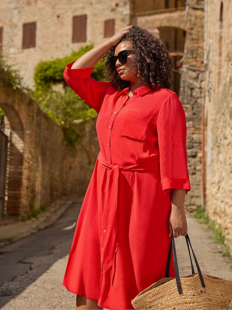 Live Unlimited Red Shirt Dress - Image 1 of 1