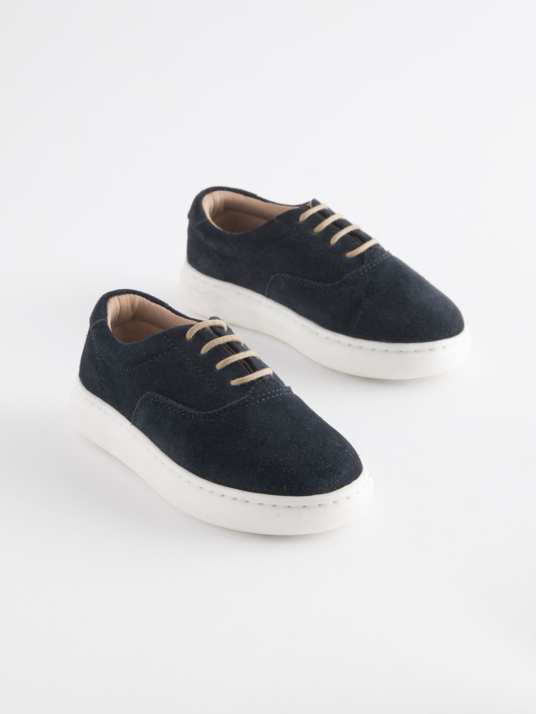 Buy Navy Smart Leather Lace Up Shoes from Next United Arab Emirates