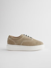 Neutral Stone Smart Leather Lace-Up Shoes - Image 2 of 6