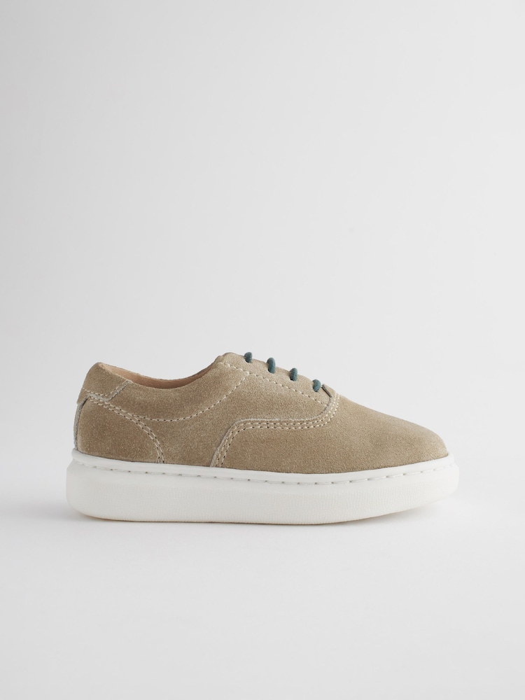 Neutral Stone Smart Leather Lace-Up Shoes - Image 2 of 6
