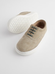 Neutral Stone Smart Leather Lace-Up Shoes - Image 3 of 6