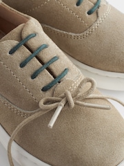 Neutral Stone Smart Leather Lace-Up Shoes - Image 5 of 6