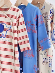Red Character Baby 100% Cotton Sleepsuits 3 Pack (0mths-2yrs) - Image 3 of 10