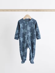 Mornarsko moda z zvezdami - dojenček z zadrgo 100% bombažnih spalnih pajacev 3 Pack (0mesecev-2yrs) - Slika 3 iz 10