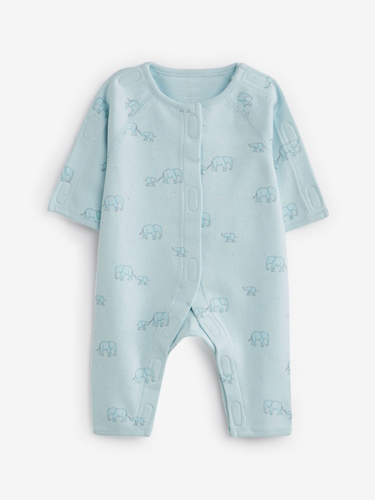 Blauw - Premature Baby Sleepsuits 3 Pack (0-0mths) - Image 3 of 6