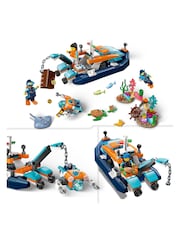 LEGO City Explorer Diving Boat Set with Submarine Toy 60377 - Image 5 of 8