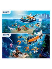 LEGO City Explorer Diving Boat Set with Submarine Toy 60377 - Image 7 of 8