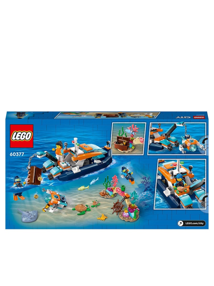 LEGO City Explorer Diving Boat Set with Submarine Toy 60377 - Image 8 of 8