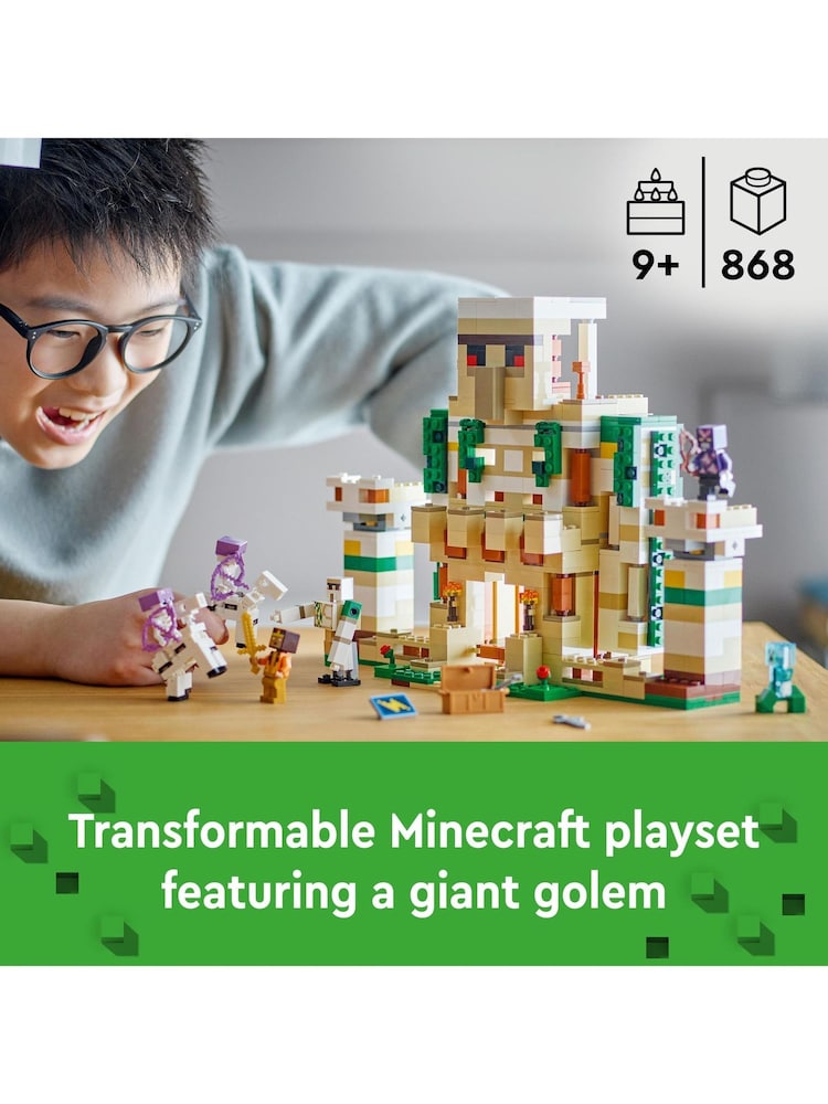 LEGO Minecraft The Iron Golem Fortress 2in1 Castle Set 21250 - Image 3 of 9