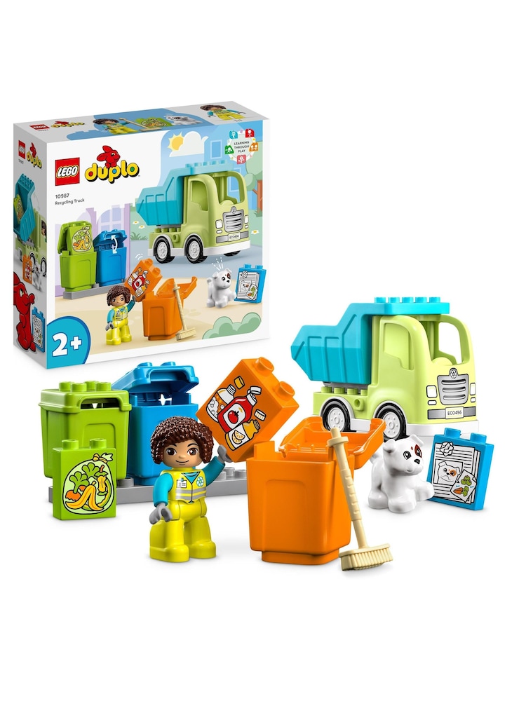 LEGO DUPLO Town Recycling Truck Colour Sorting 2+ Toy - Image 1 of 8