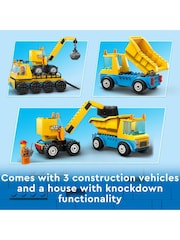LEGO City Construction Trucks & Wrecking Ball Crane Toys 60391 - Image 4 of 8