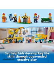 LEGO City Construction Trucks & Wrecking Ball Crane Toys 60391 - Image 7 of 8