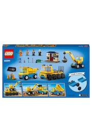 LEGO City Construction Trucks & Wrecking Ball Crane Toys 60391 - Image 8 of 8