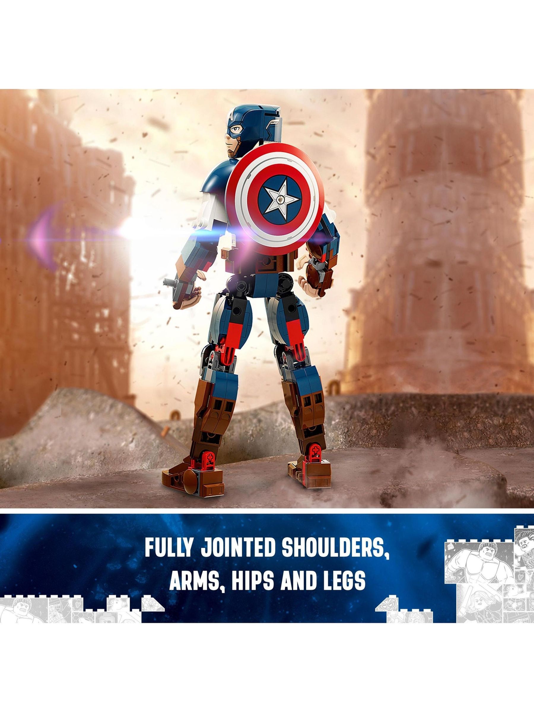 Buy LEGO Marvel Captain America Construction Figure Set 76258 from Next Germany