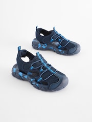 Navy Blue Closed Toe Trekker Sandals - Image 1 of 5