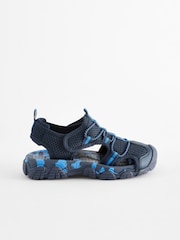 Navy Blue Closed Toe Trekker Sandals - Image 2 of 5